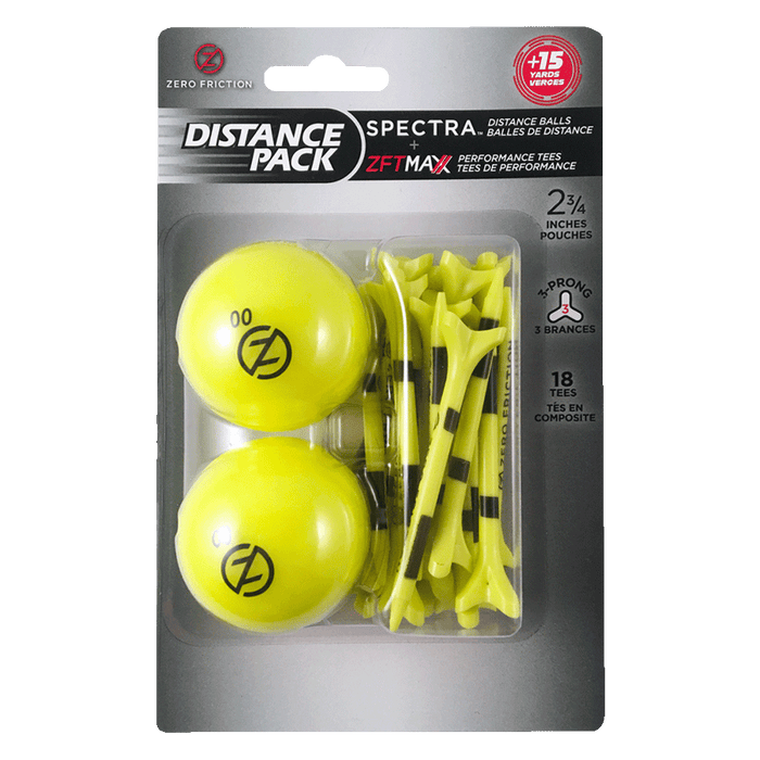 Zero Friction™ Distance Pack w/ Spectra™ Golf Balls & Tees